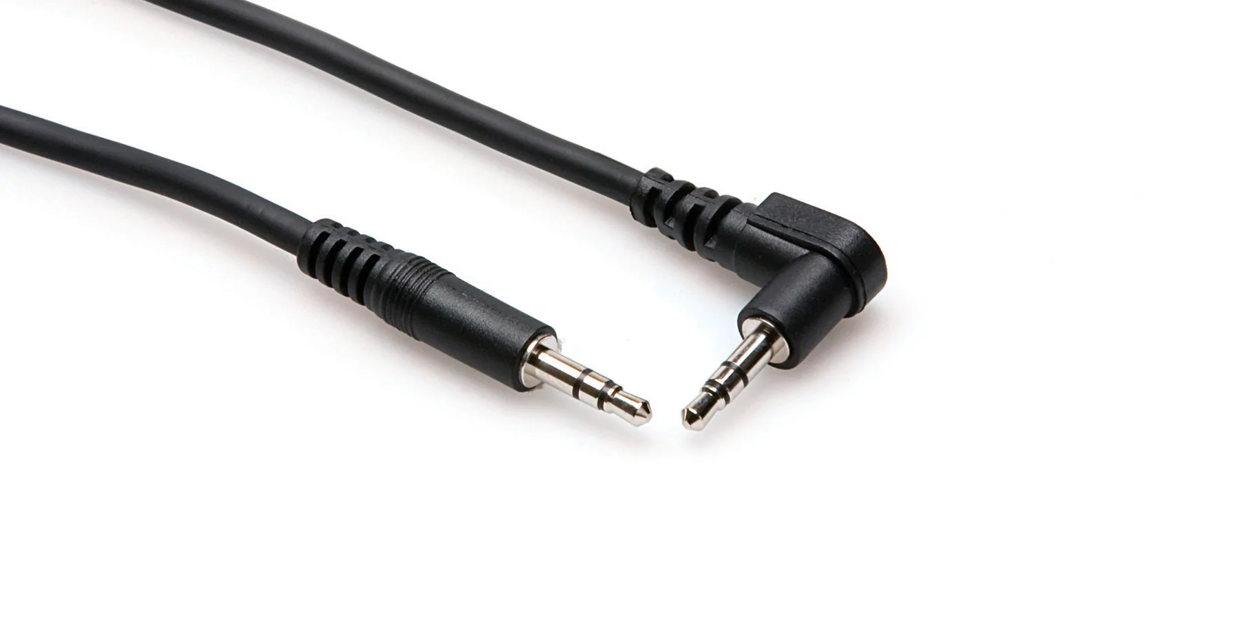 Hosa CMM-105R Stereo Interconnect, 3.5 mm TRS to Right-angle 3.5 mm TRS, 5 ft