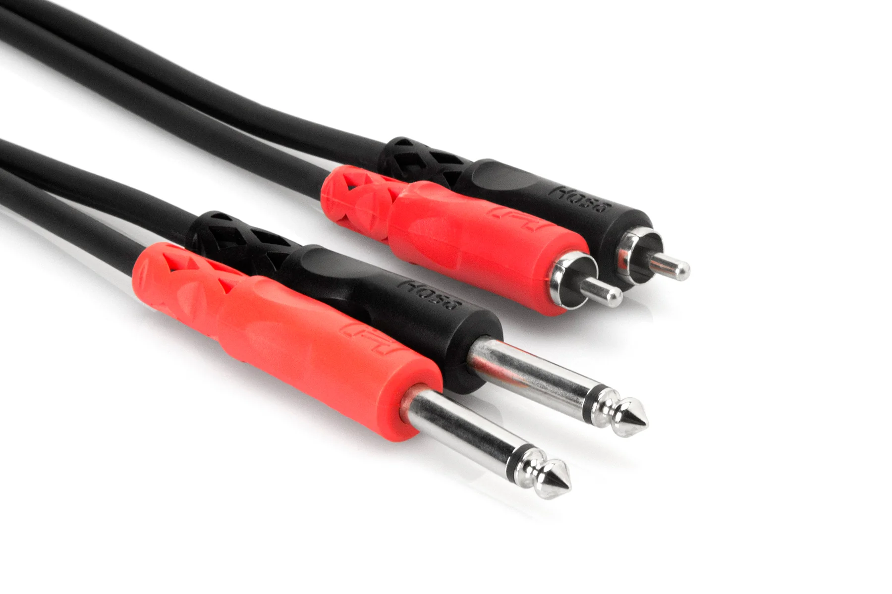 Hosa CPR-204 Stereo Interconnect, Dual 1/4 in TS to Dual RCA, 4 m