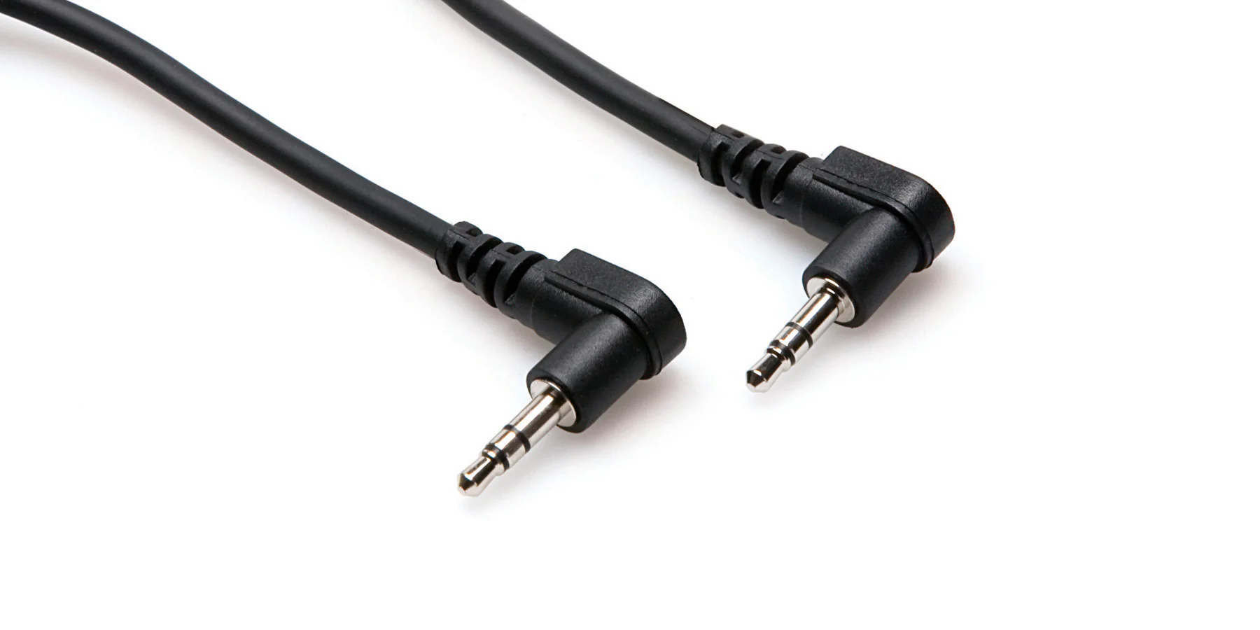 Hosa CMM-100.8RR Stereo Interconnect, Right-angle 3.5 mm TRS to Same, 8 in