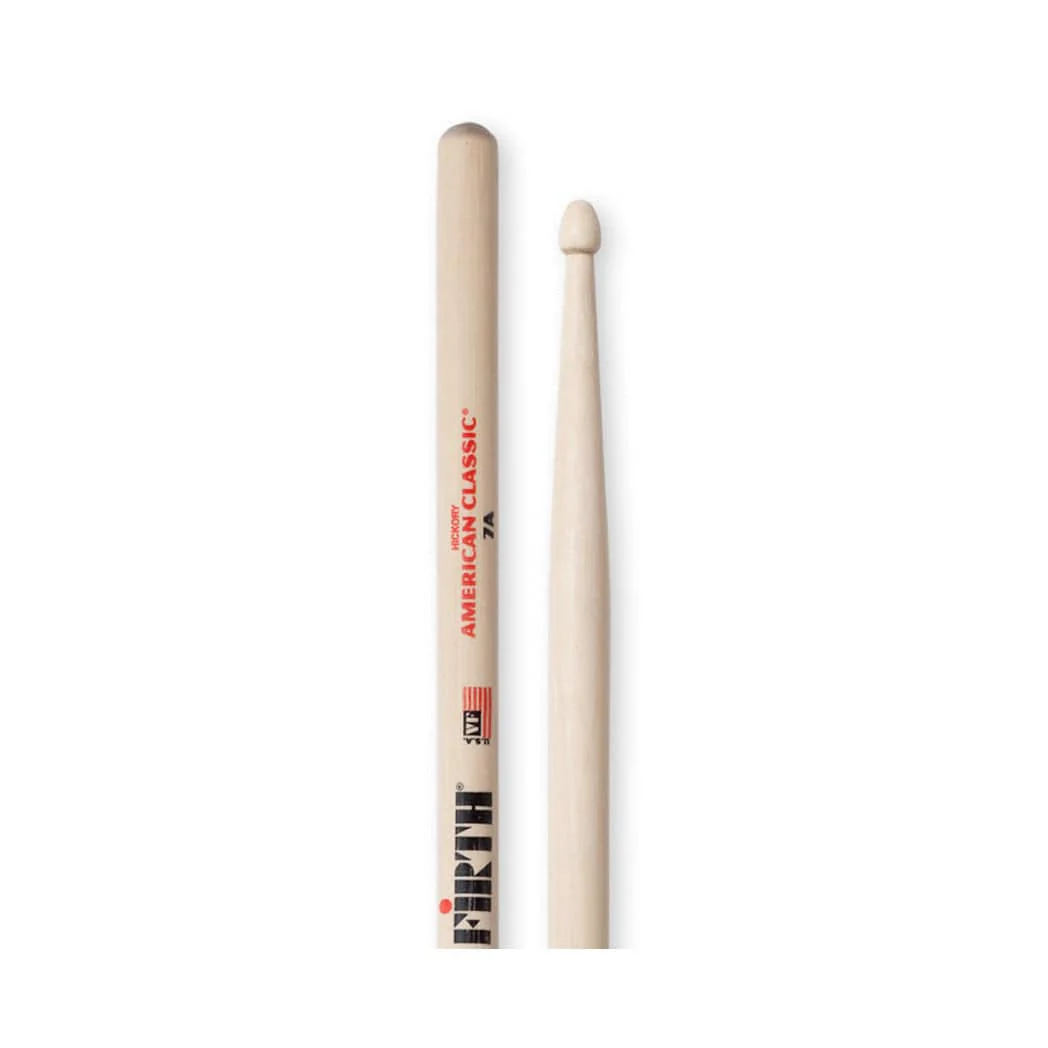 Vic Firth American Classic 7A Hickory Drumsticks (Wood Tip)