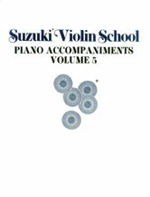 Alfred's 0153 Suzuki Piano Accompaniment Violin #5 Violin Music Book