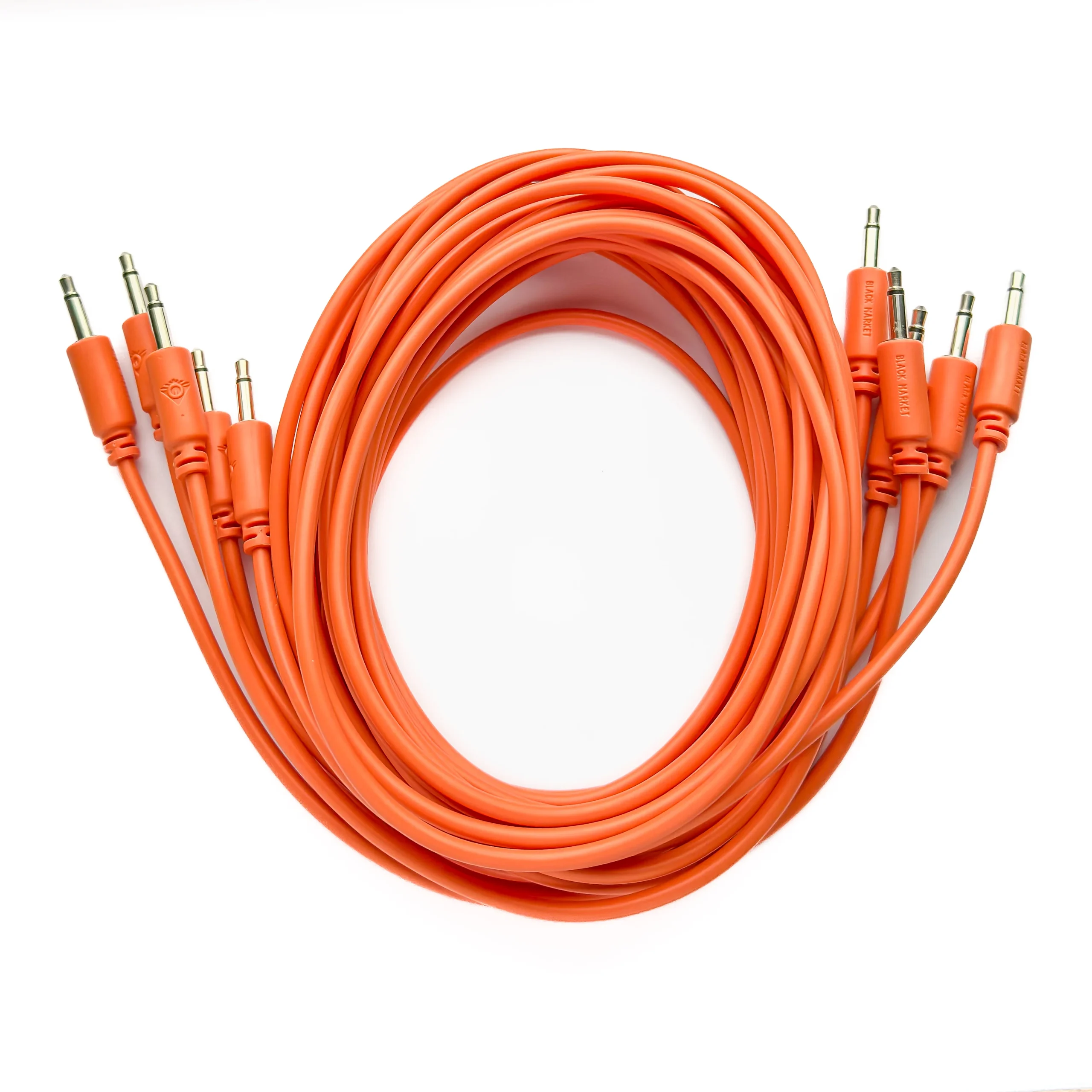 Black Market Modular 3.5mm Patch Cable 5-Pack - 150cm/60" - Orange