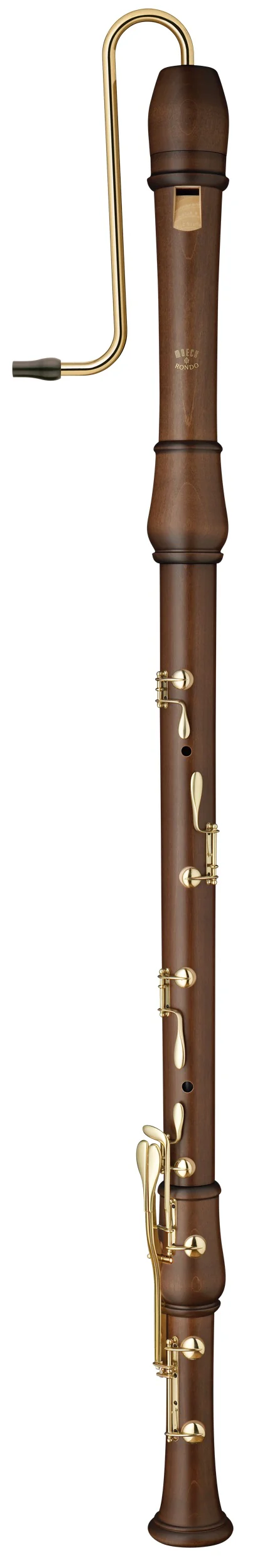 Moeck Flauto Rondo Great Bass Recorder in Stained Maple