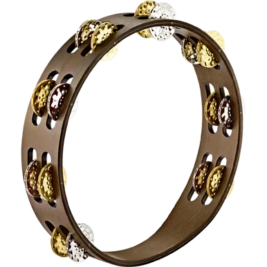 Meinl 10" Vintage Wood Dual Row Mixed Tambourine