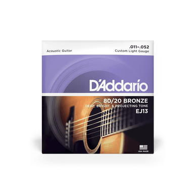 D'Addario Custom Light Acoustic Set - 80/20 Bronze 11-52